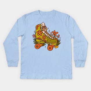 Virgo Roller Skate Kids Long Sleeve T-Shirt